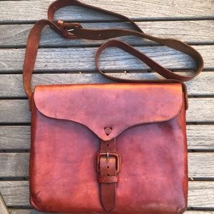 Mexican Leather Envelope Messenger Bag - commuter
